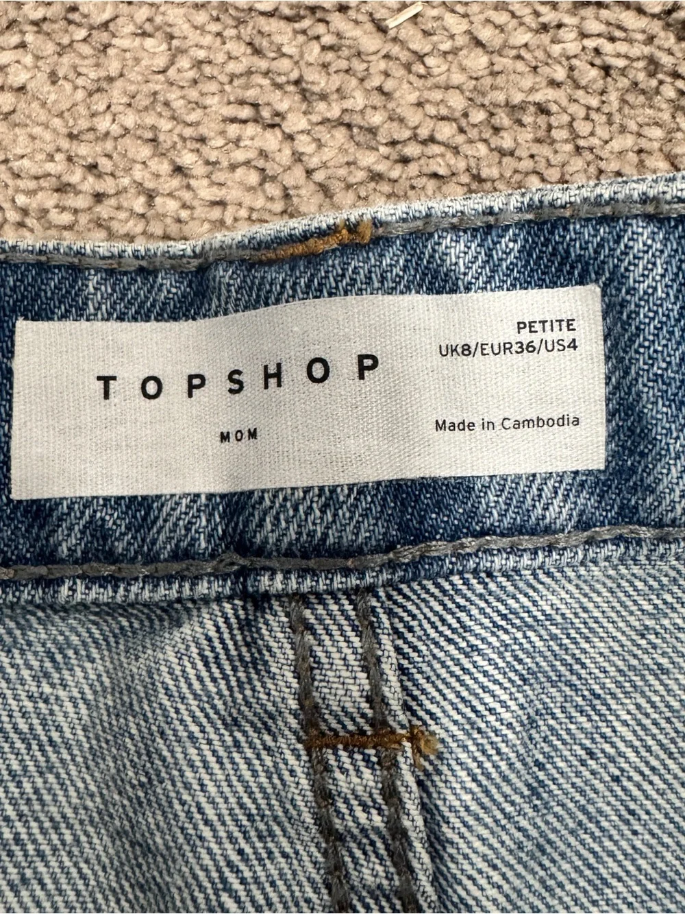 Topshop Light Wash High-Waist Denim Cutoff Shorts - Picture 2 of 5